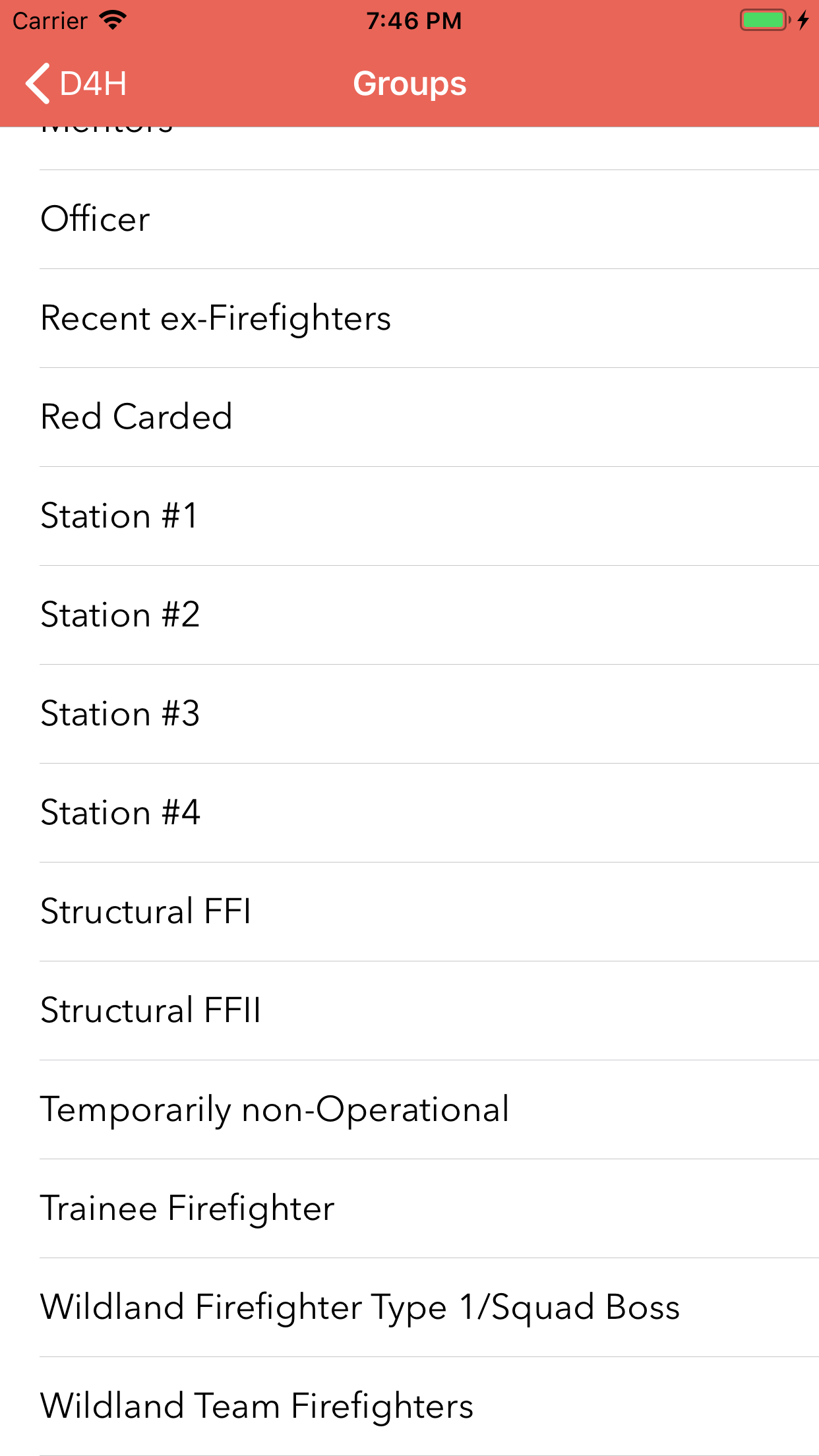 D4H member groups in Response Utilities